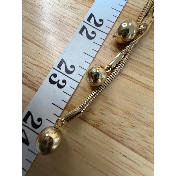 Alfani Gold-Tone Multi-Strand Ball Station Lariat Necklace - Picture 7 of 11